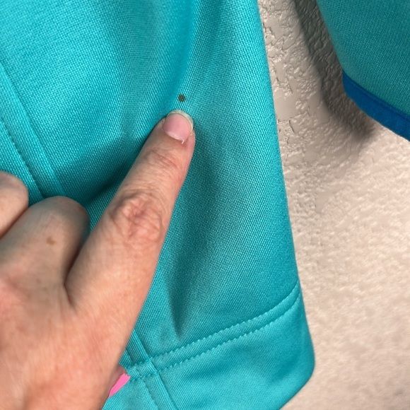 Mountain Hardwear Women's Turquoise Long Sleeve Fleece Hoodie Jacket Size M - Picture 7 of 10